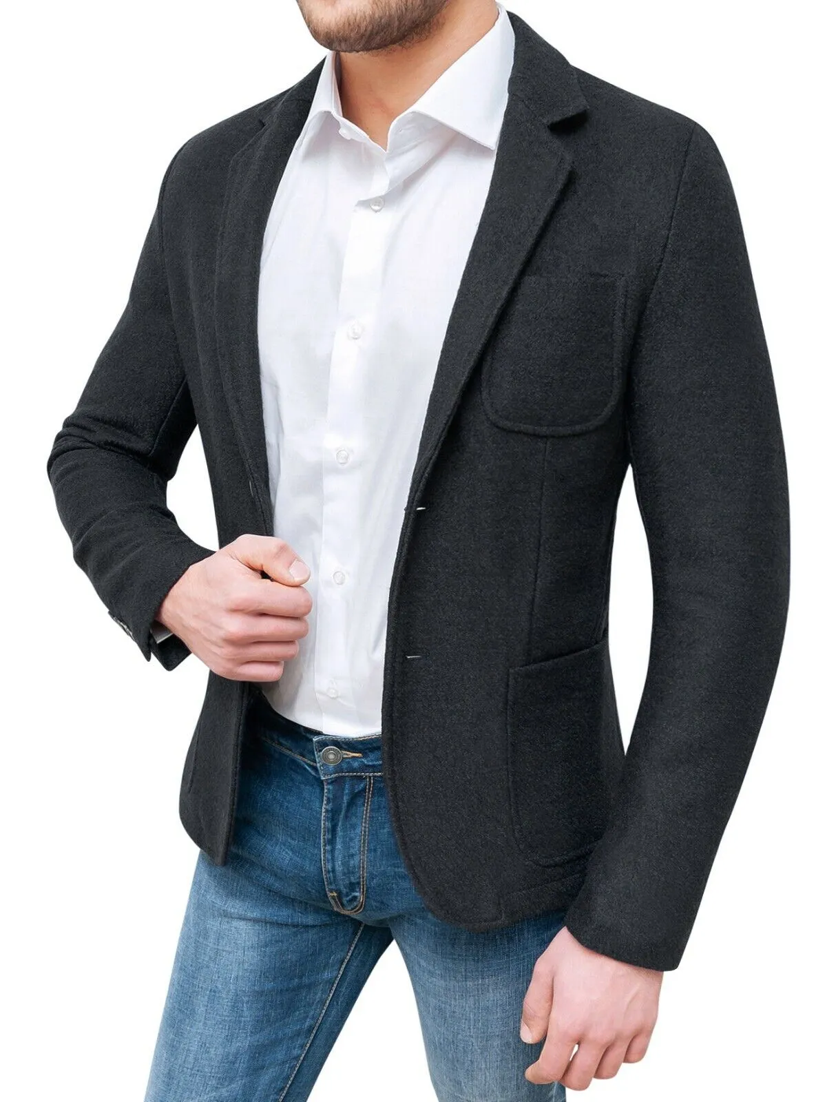 giacca nera uomo