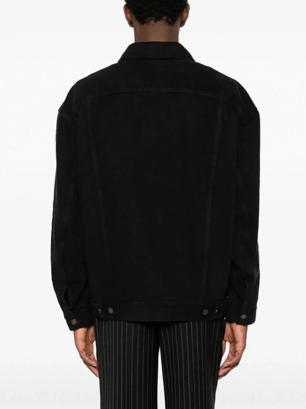 Giacca oversize in denim nero fumo
