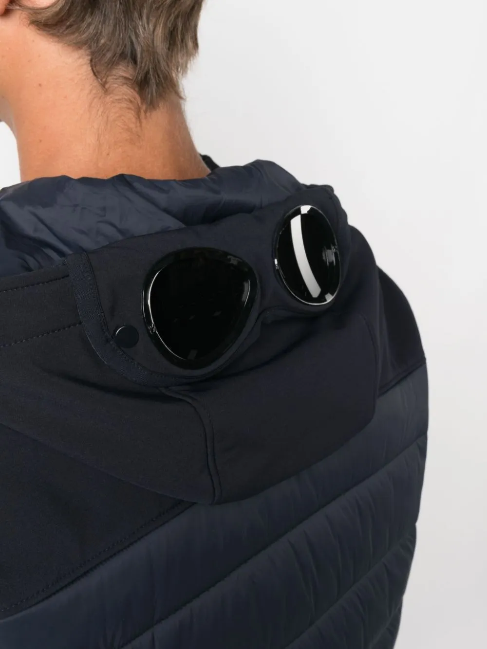 Giacca Shell-R Goggle blu con cappuccio