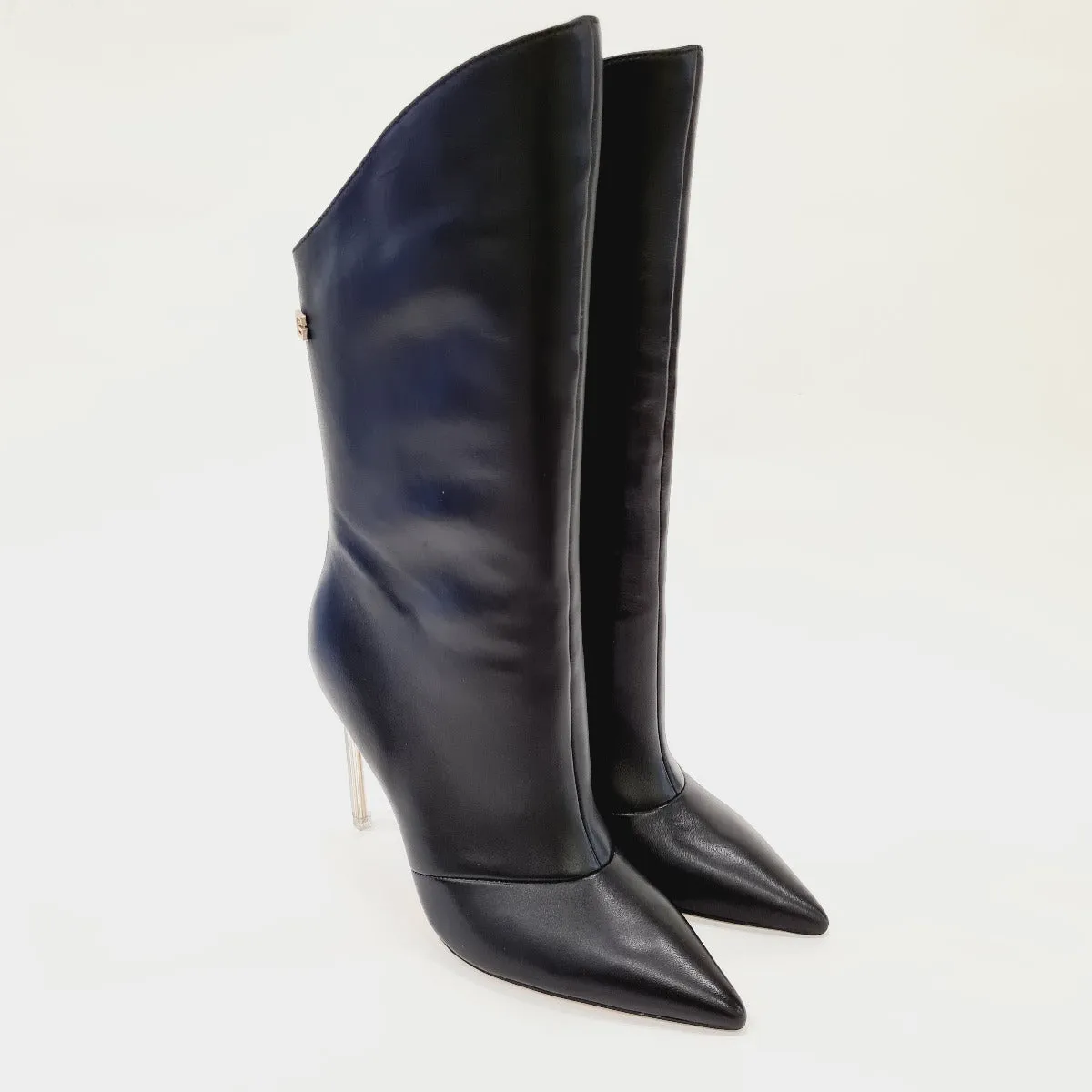 Guess stivale  tacco alto 10,5 cm. pelle Black rif.G609