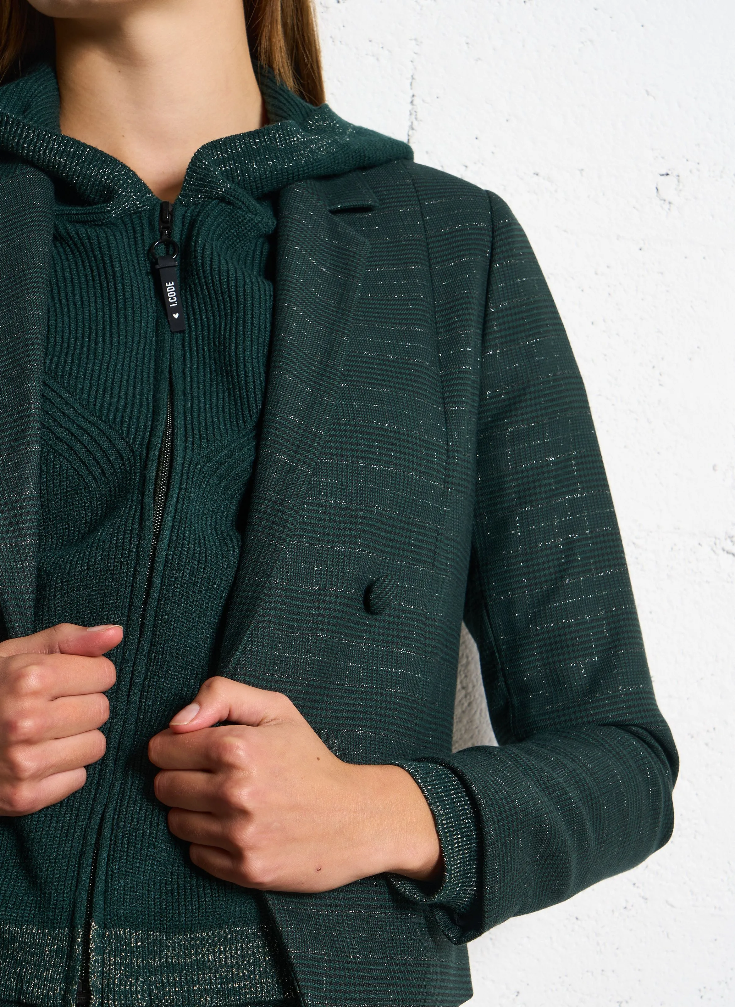  I CODE   Giacca da abito corta a quadri | Verde