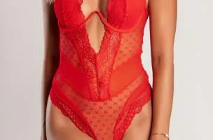 Intimo intero Comitan, rosso