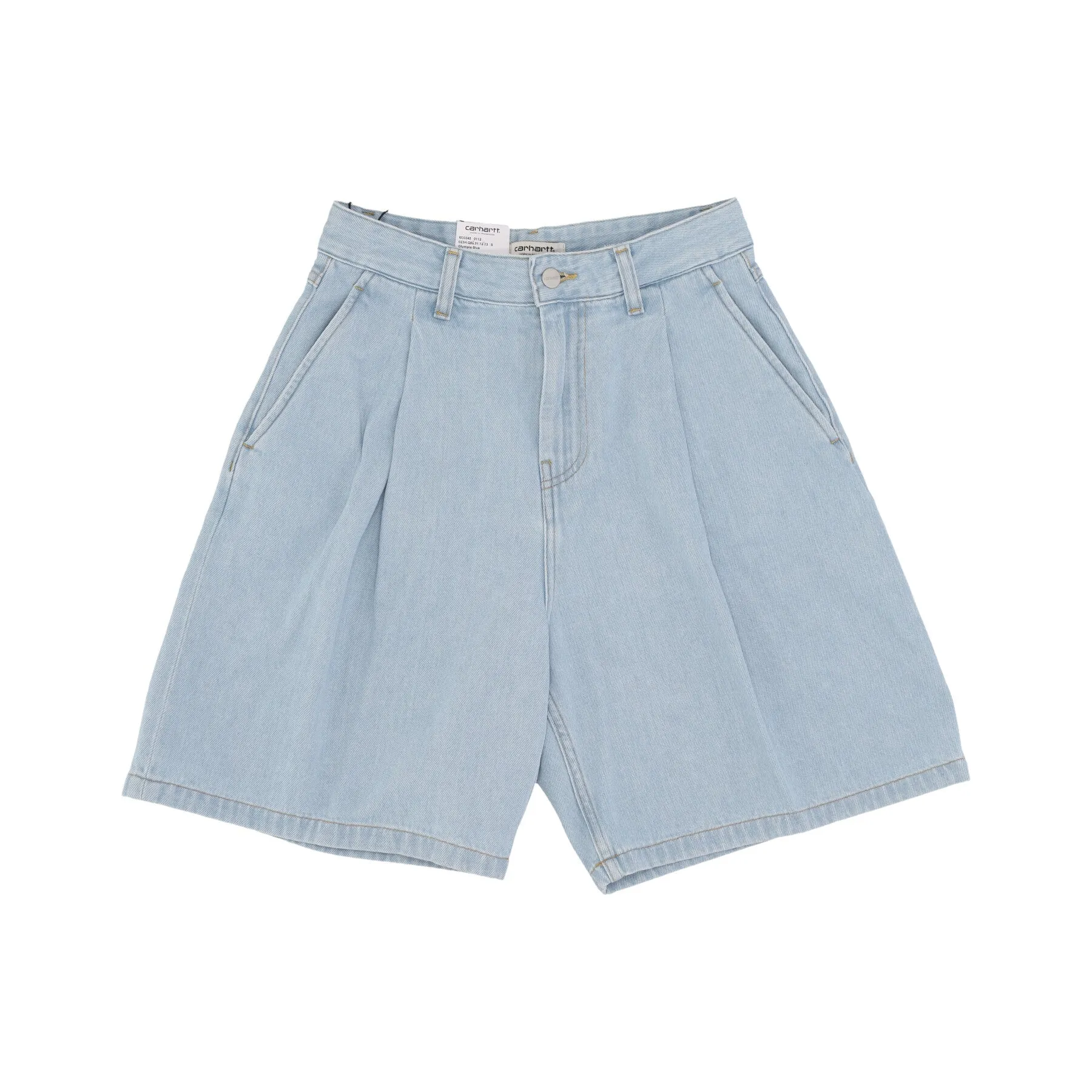 Jeans Corto Donna W Alta Short Blue Stone Bleached