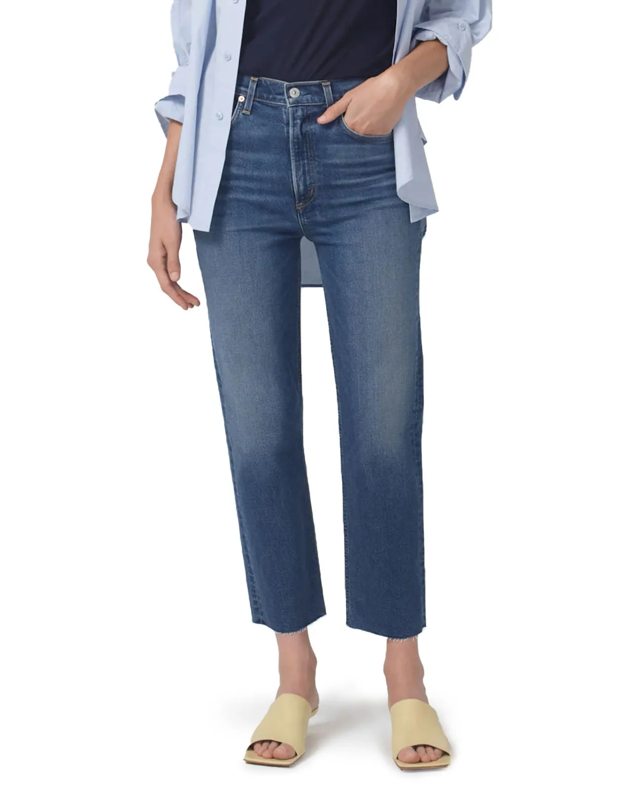 Jeans Daphne Crop High Rise Stovepipe Concord