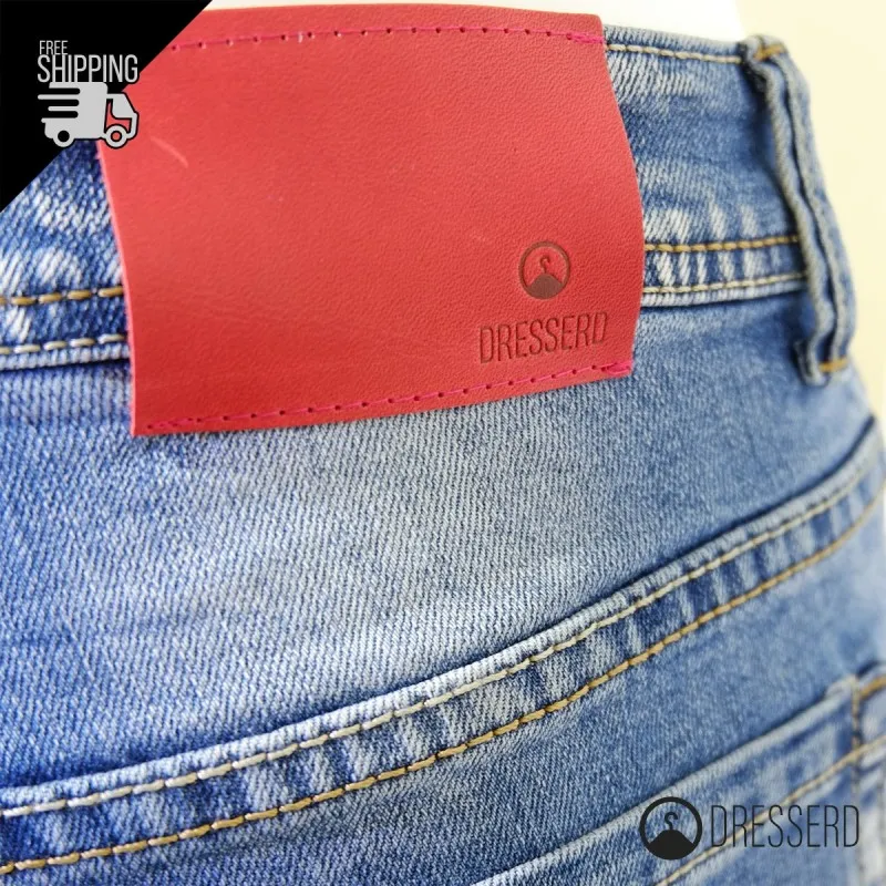 Jeans Uomo Pantalone Elasticizzato con Strappi e schizzi di Vernice Dresserd
