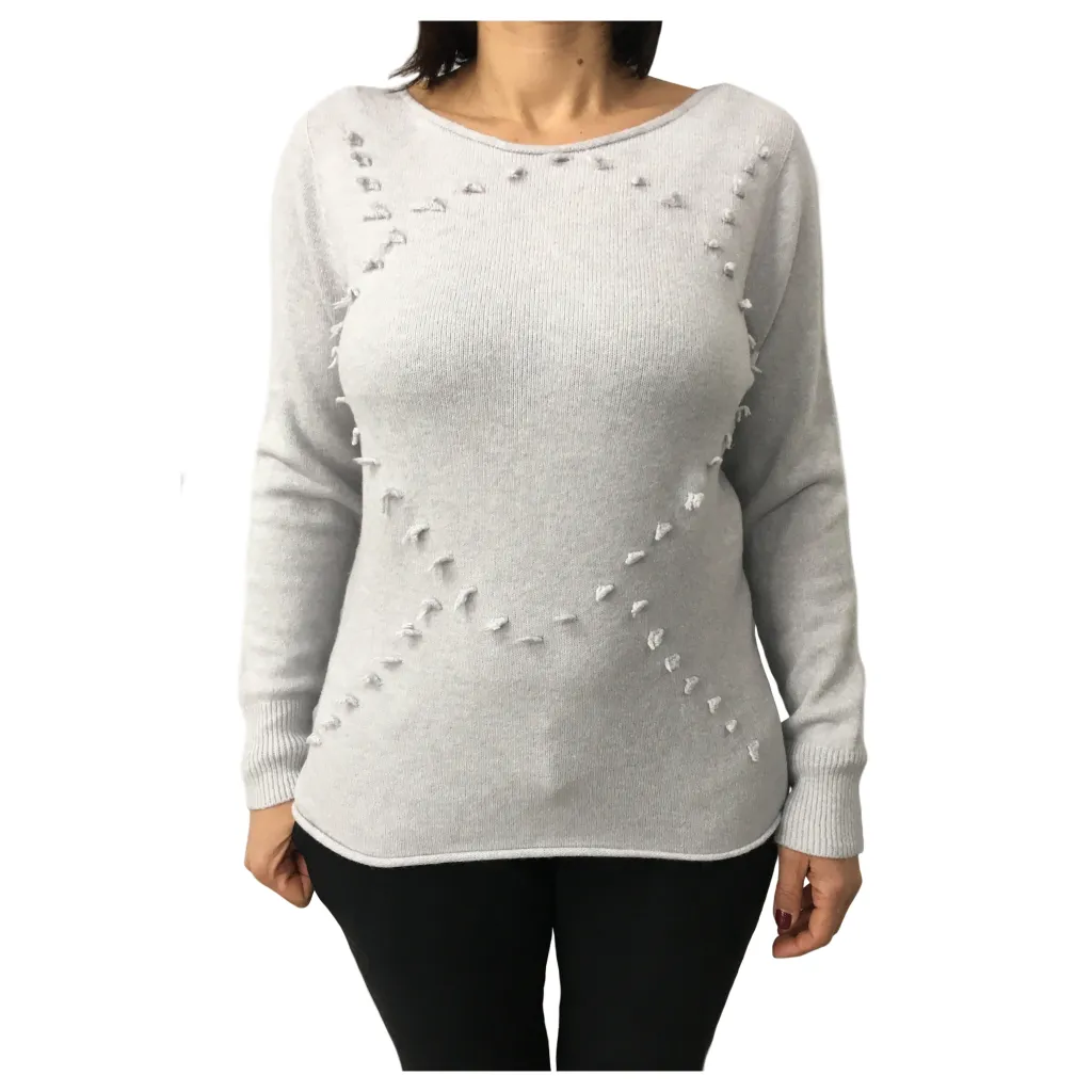 LA FEE MARABOUTEE maglia donna perla viscosa mod FB1164 MADE IN ITALY