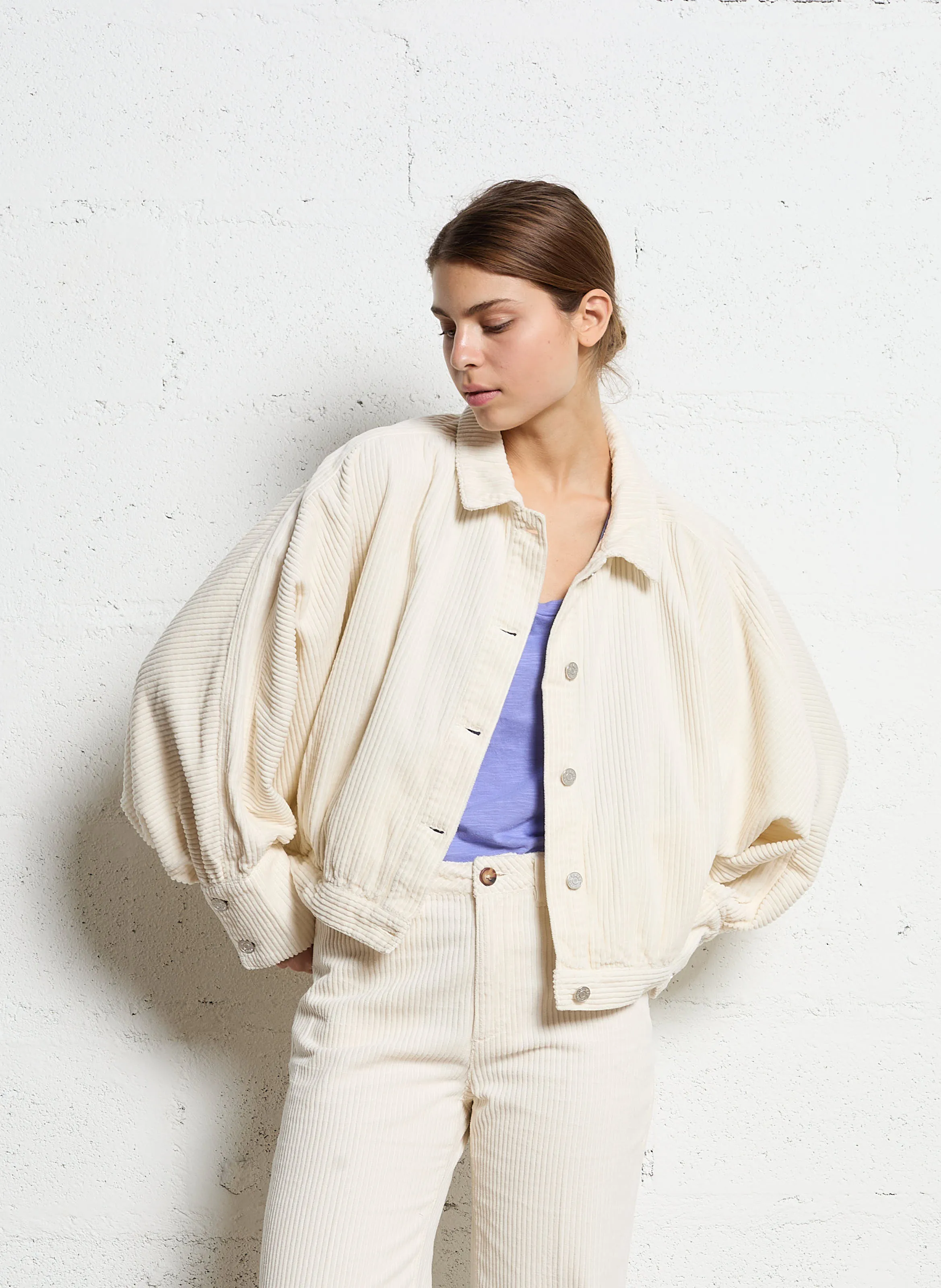  LAB DIP   BRON - Giacca collo classico in cotone | Beige