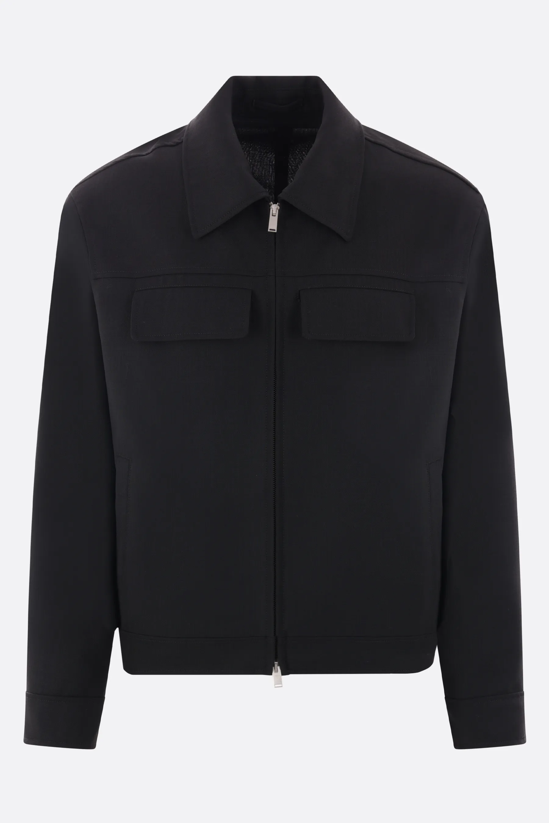 LARDINI giacca-camicia in lana