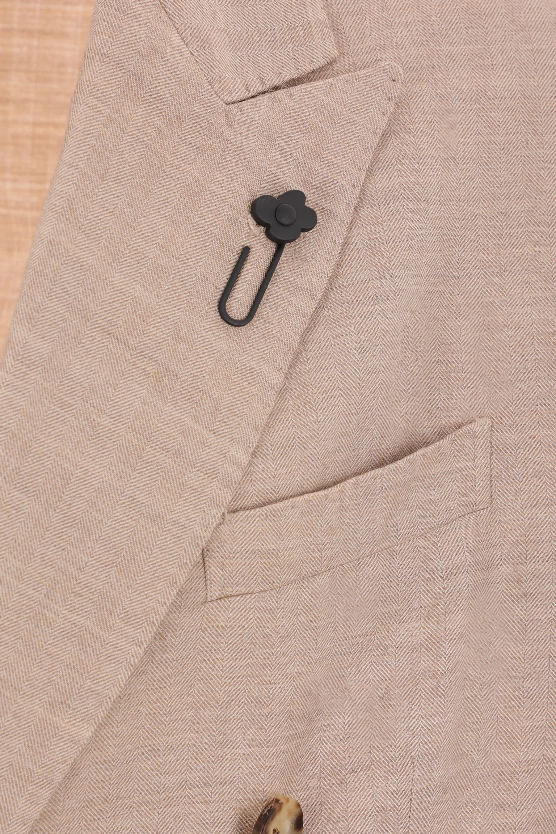 LARDINI giacca doppiopetto in misto cashmere e lana