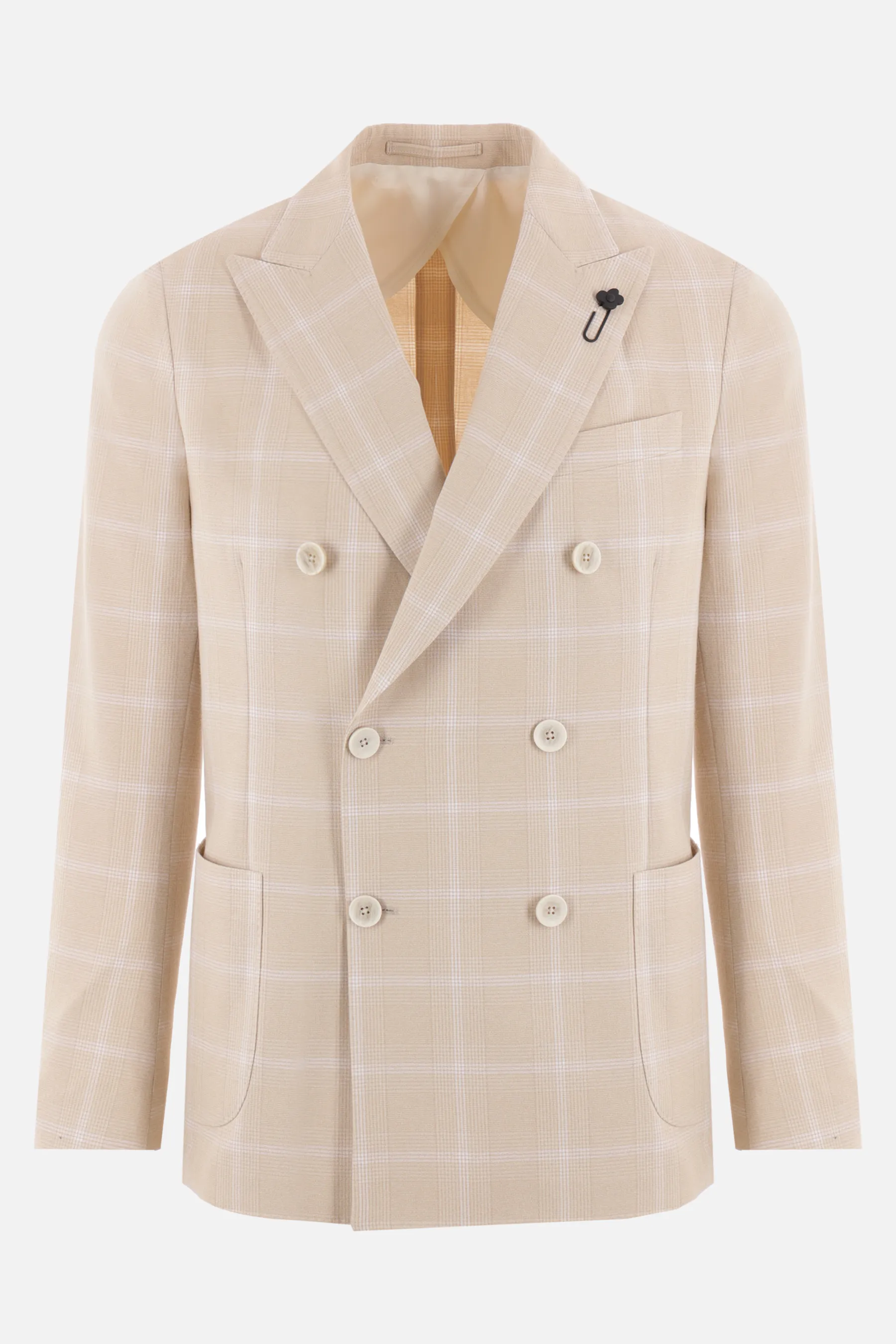 LARDINI giacca doppiopetto in misto cotone