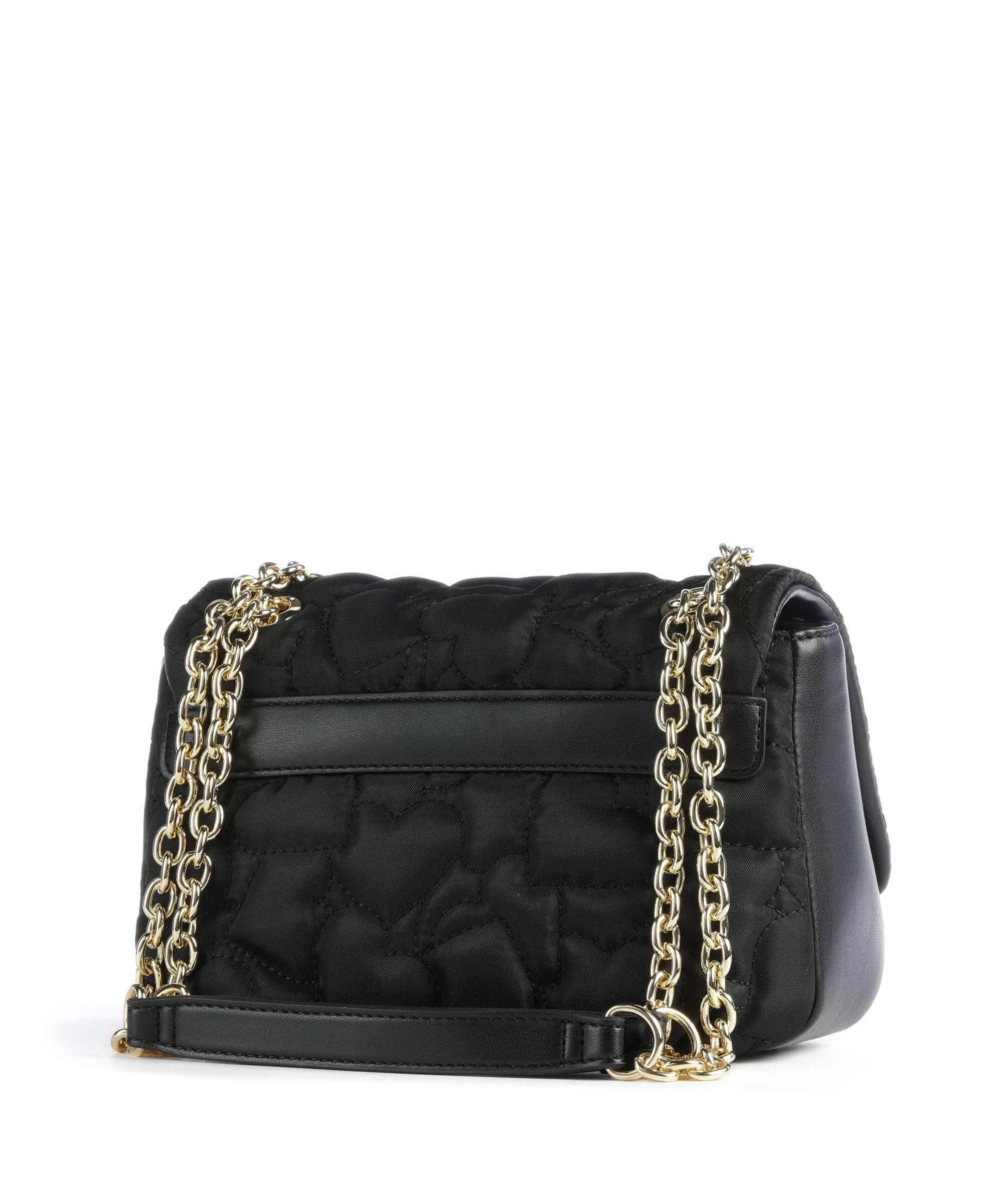  Love Moschino Puffy Heart Borsa a spalla pelle sintetica, poliestere nero  