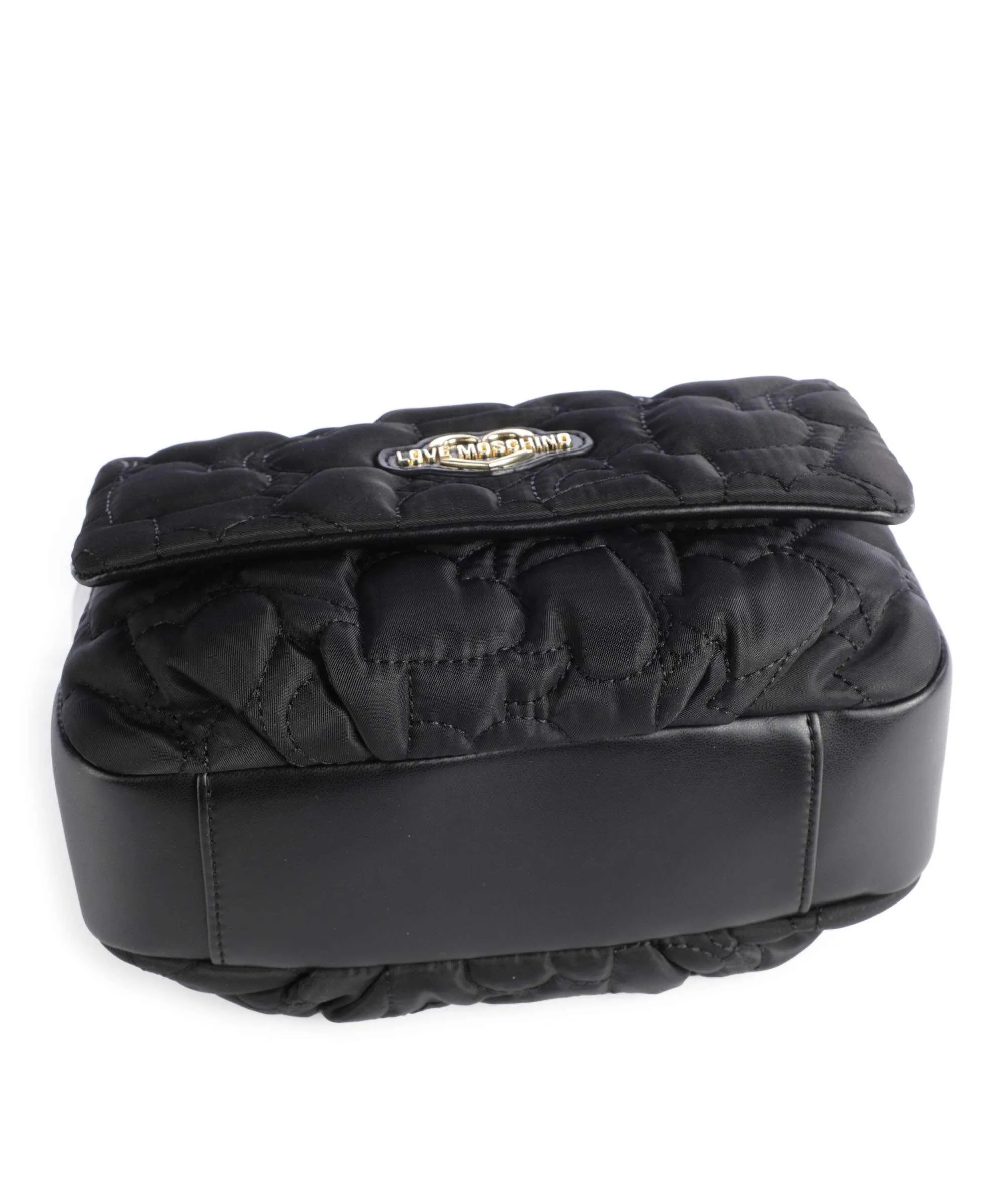  Love Moschino Puffy Heart Borsa a spalla pelle sintetica, poliestere nero  