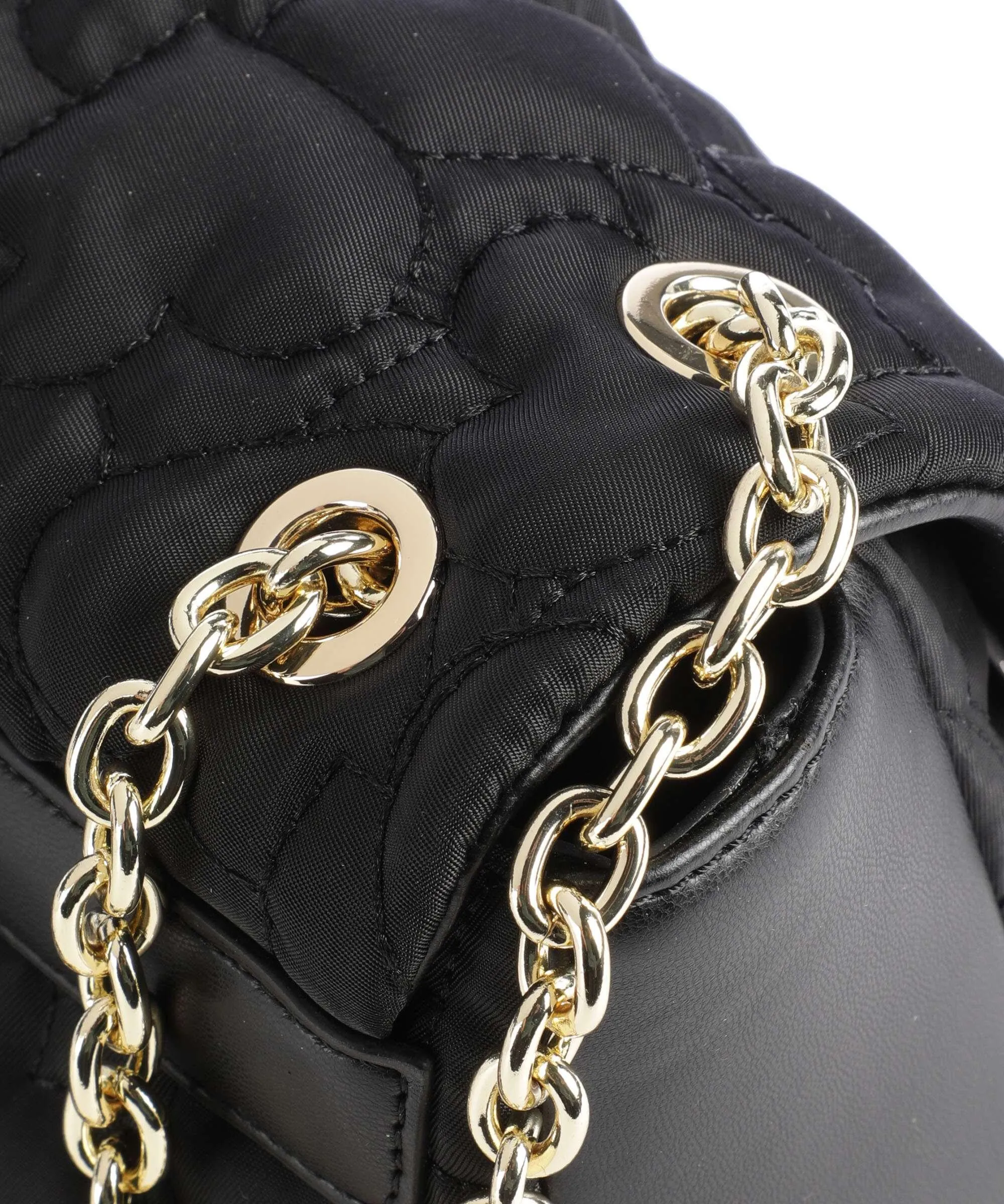  Love Moschino Puffy Heart Borsa a spalla pelle sintetica, poliestere nero  