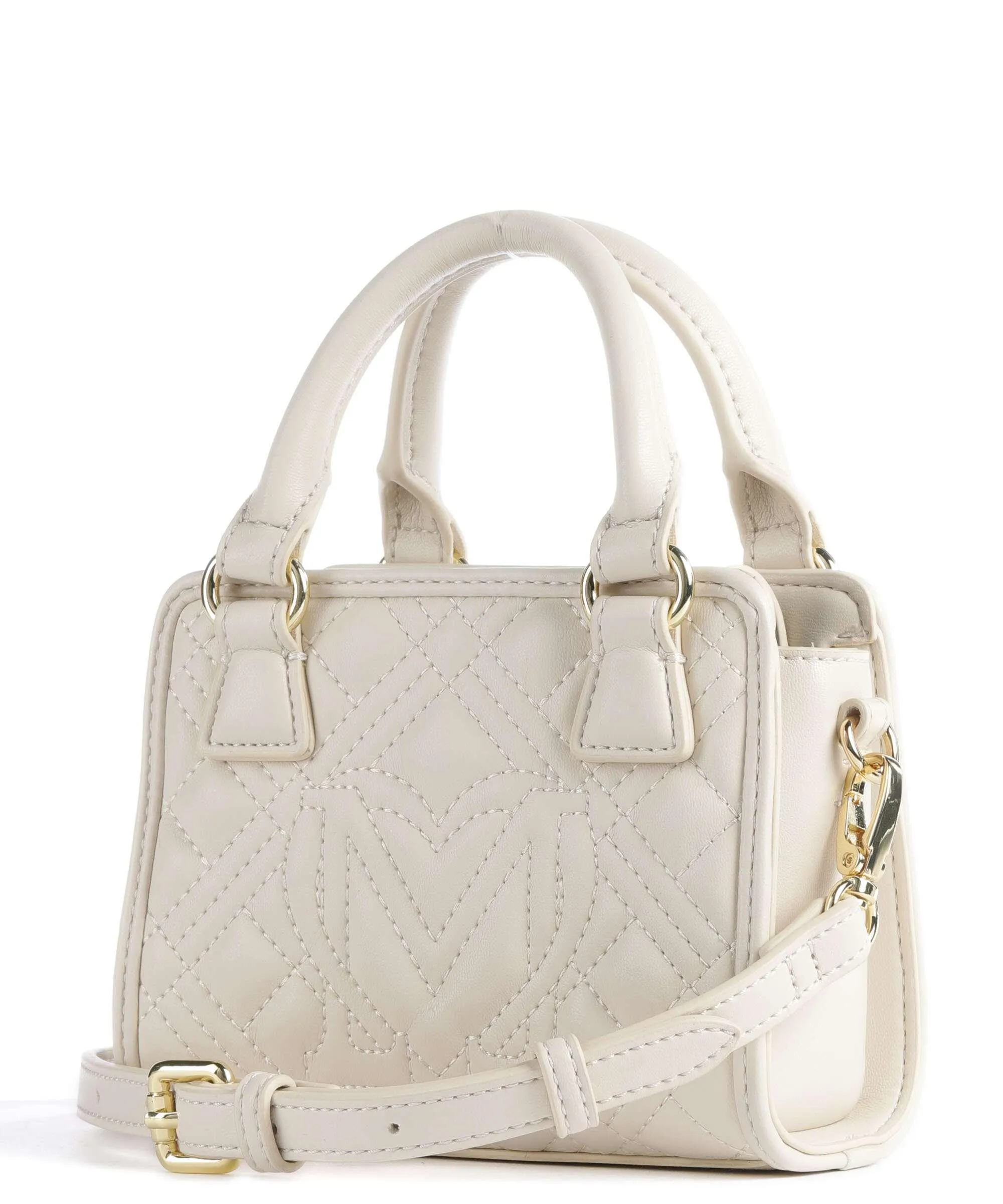  Love Moschino Quilted Borsa a tracolla pelle sintetica beige  