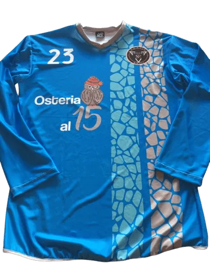 Maglia calcio sublimatica a manica lunga elasticizzata