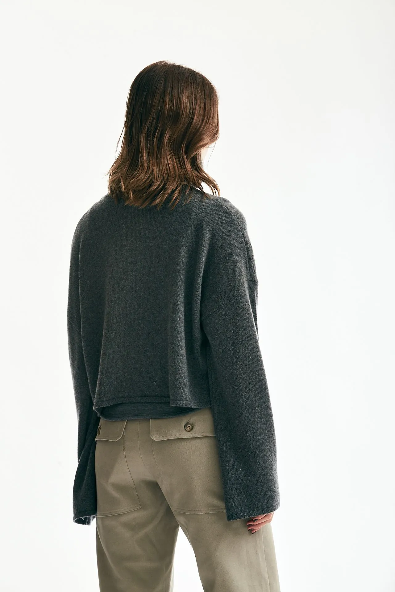 Maglia dolcevita crop cachemire