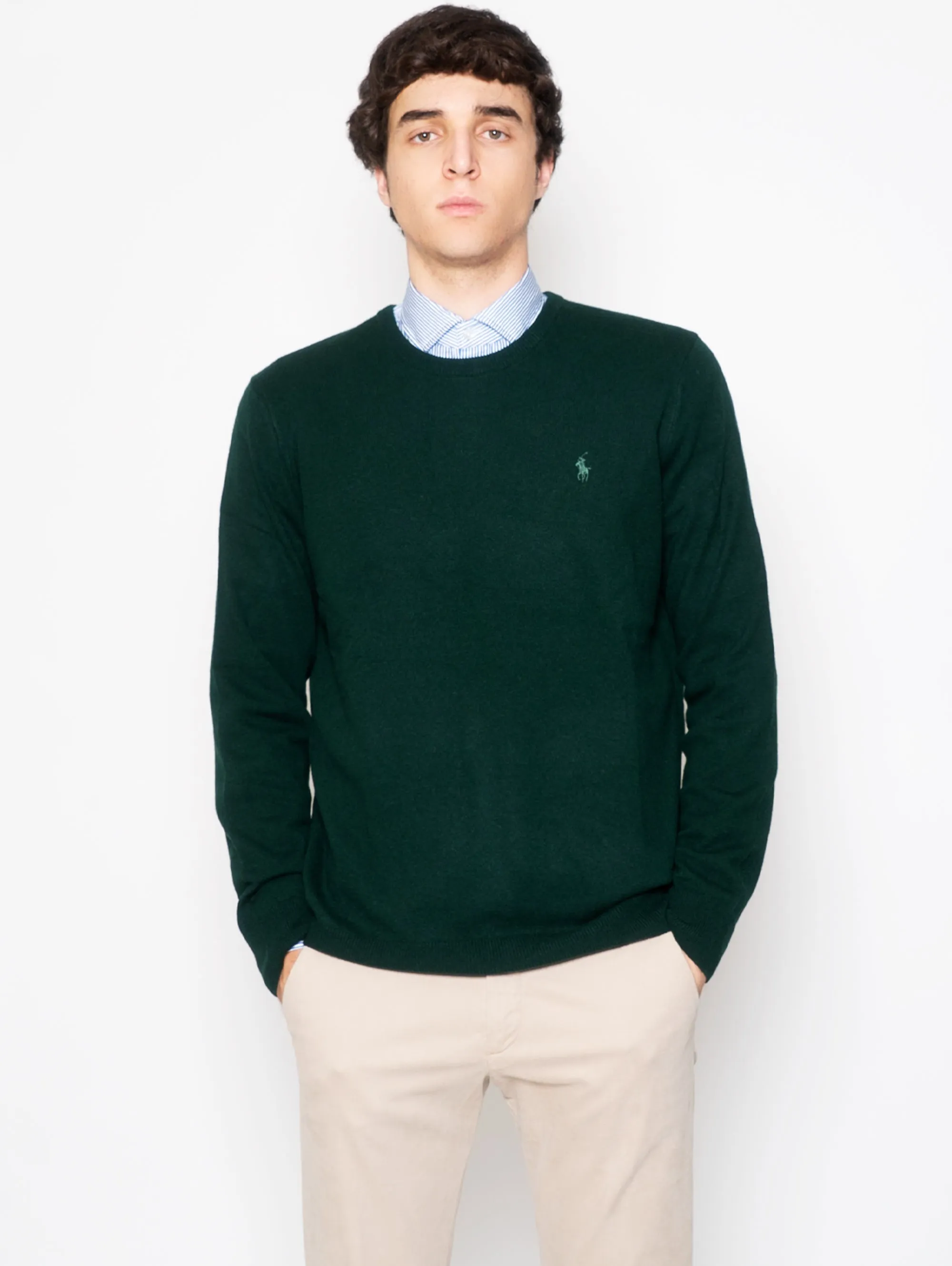 Maglia Girocollo in Lana Verde