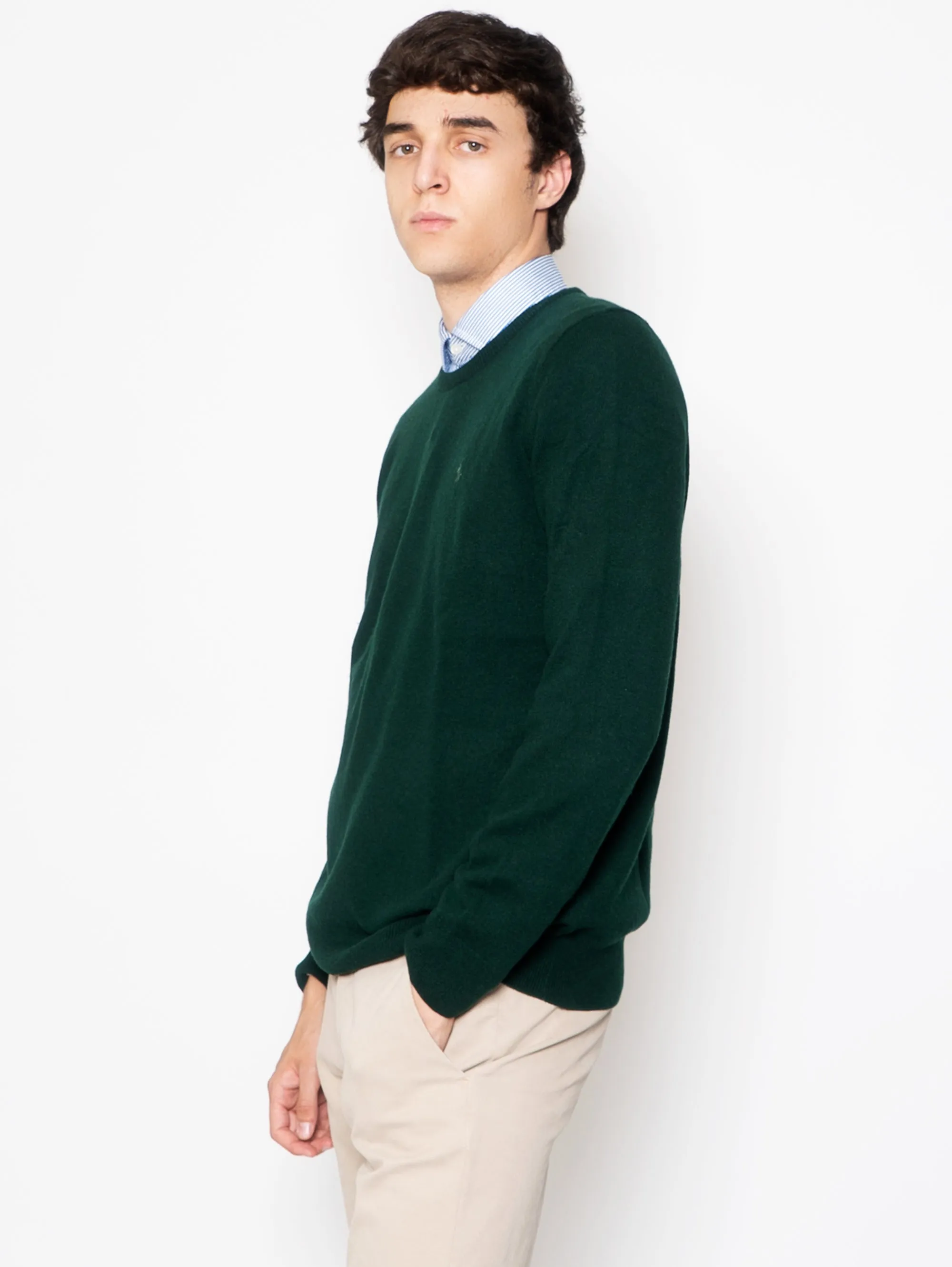 Maglia Girocollo in Lana Verde