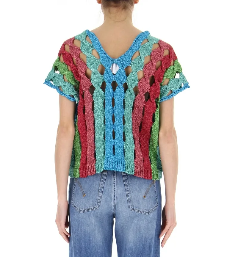 Maglia lurex traforata