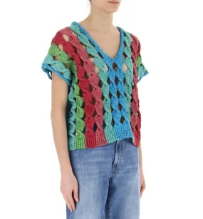 Maglia lurex traforata
