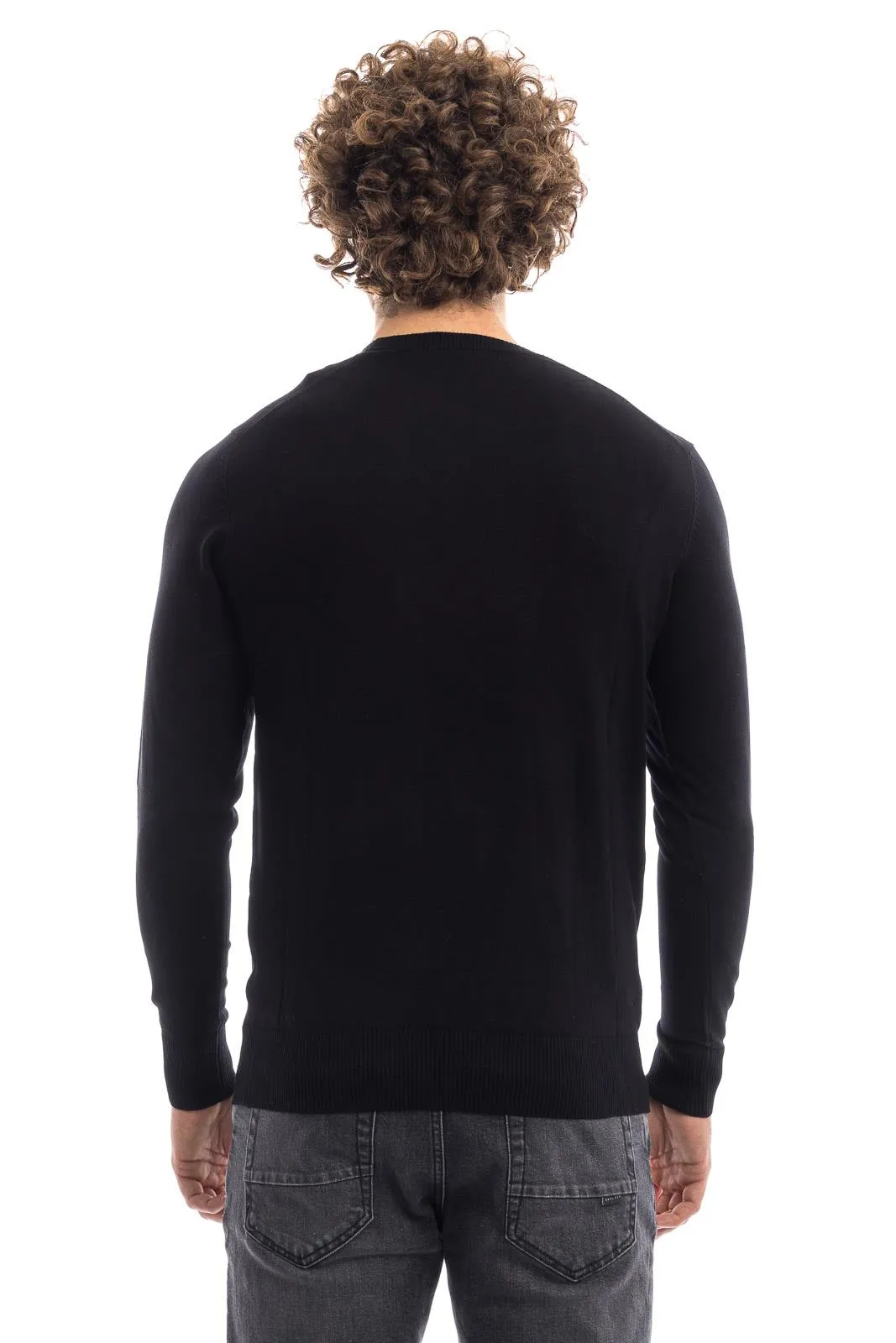 MAGLIA UOMO GIROCOLLO VERDE MILITARE e NERO OUTFIT UOMO