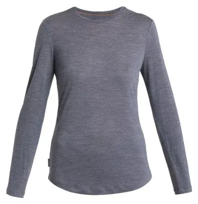 Maglietta Icebreaker Merino 125 Cool-Lite Sphere III Blue a manica lunga Donna