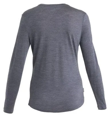 Maglietta Icebreaker Merino 125 Cool-Lite Sphere III Blue a manica lunga Donna
