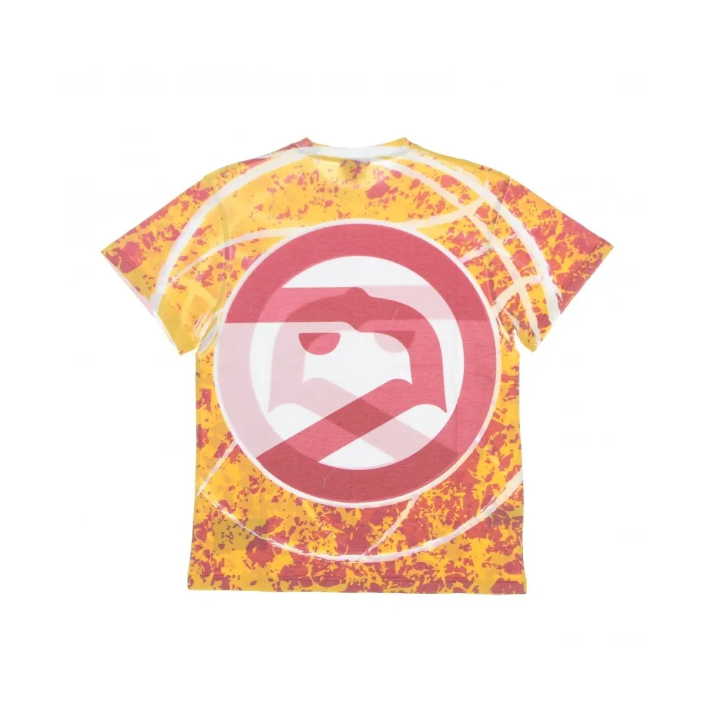 MAGLIETTA UOMO NBA JUMBOTRON TEE HARDWOOD CLASSICS ATLHAW LIGHT GOLD/ORIGINAL TEAM COLORS