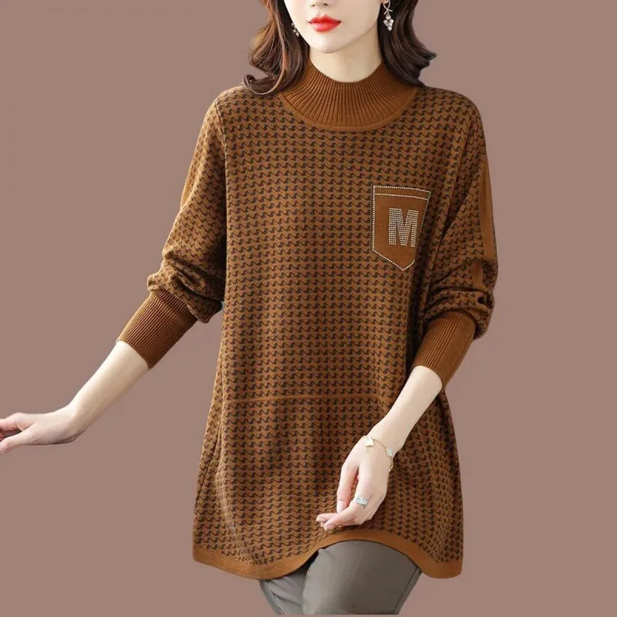 Maglione allentato Medioevo Pull Femme Maglioni eleganti Abbigliamento donna Maglioni lavorati a maglia Donna