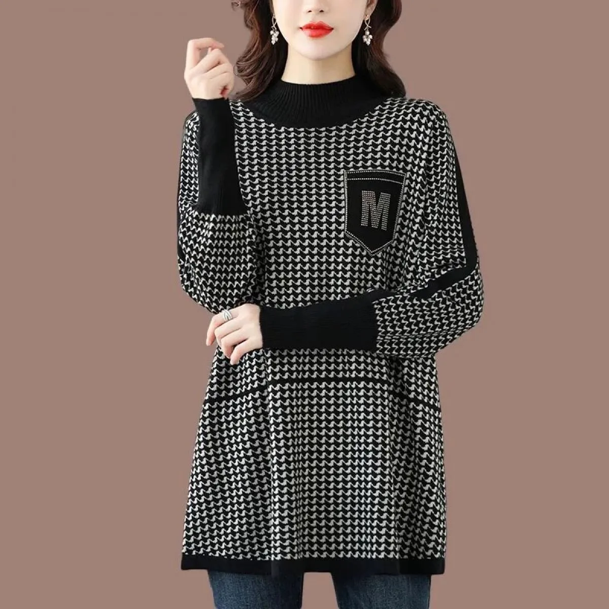 Maglione allentato Medioevo Pull Femme Maglioni eleganti Abbigliamento donna Maglioni lavorati a maglia Donna