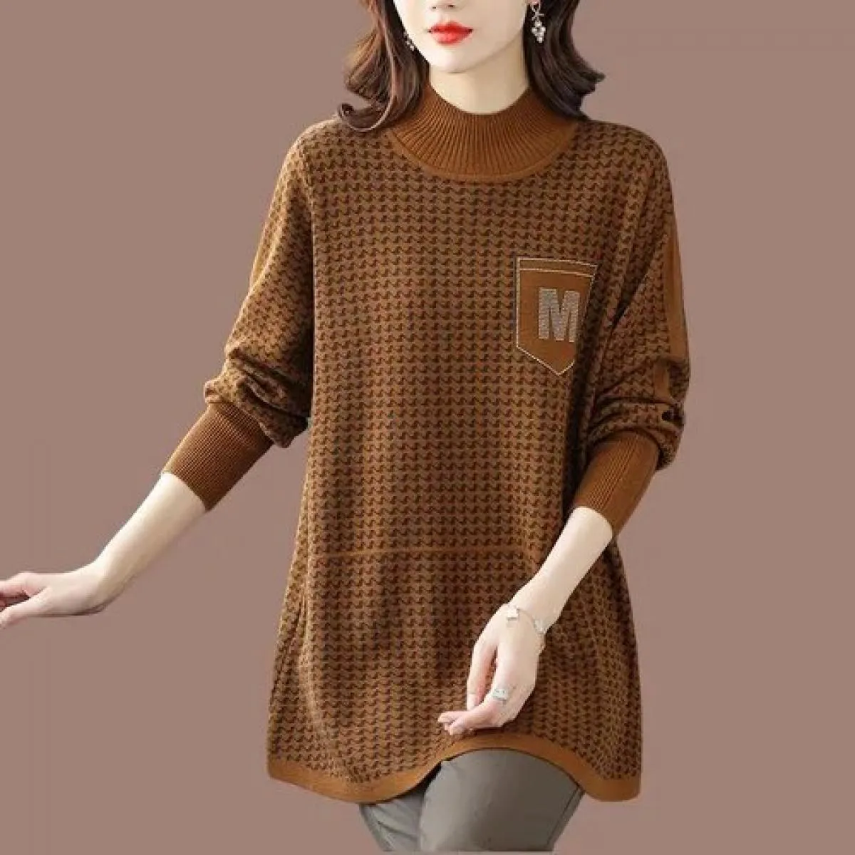 Maglione allentato Medioevo Pull Femme Maglioni eleganti Abbigliamento donna Maglioni lavorati a maglia Donna