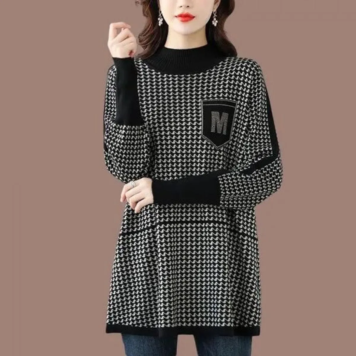 Maglione allentato Medioevo Pull Femme Maglioni eleganti Abbigliamento donna Maglioni lavorati a maglia Donna