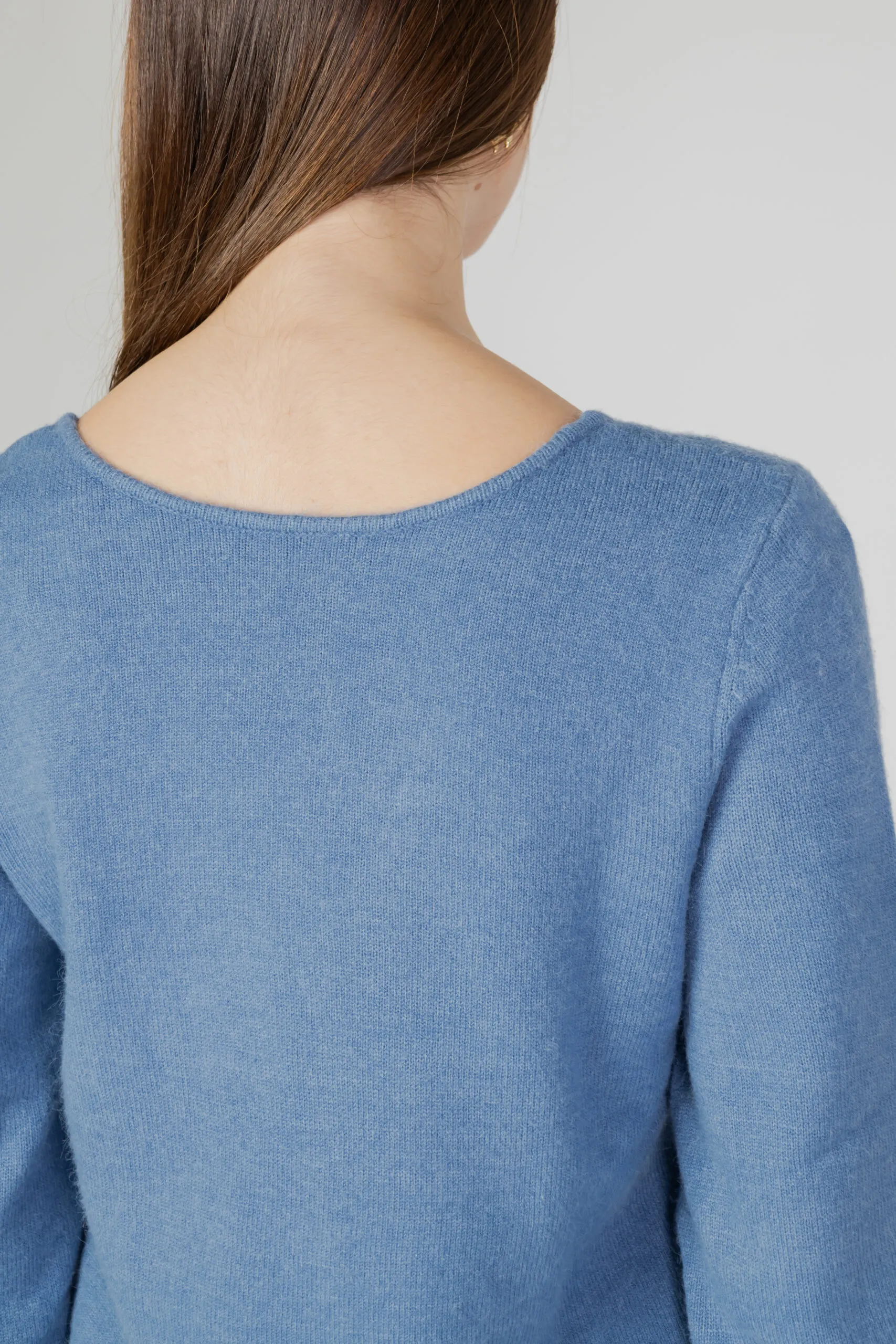 Maglione Vila Clothes VIRIL REV V-NECK L/S KNIT TOP – NOOS Blu Chiaro