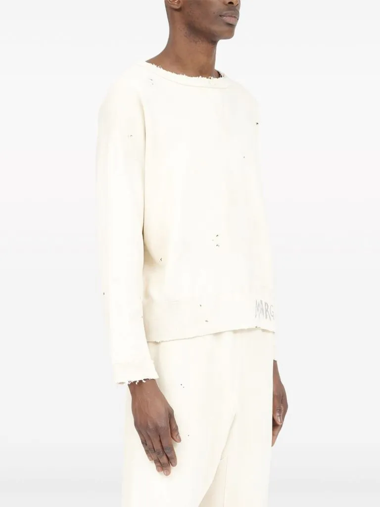 maison margiela Felpa schizzi vernice