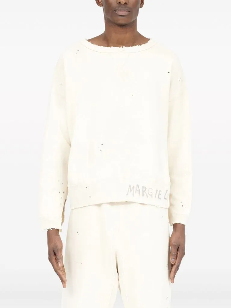 maison margiela Felpa schizzi vernice