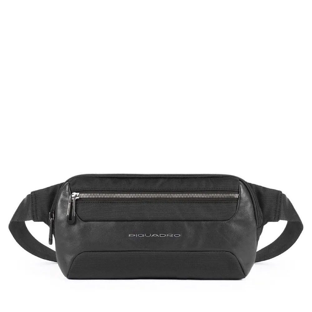 Marsupio PIQUADRO in Tessuto e Pelle Colore Nero linea Macbeth - CA5310S115
