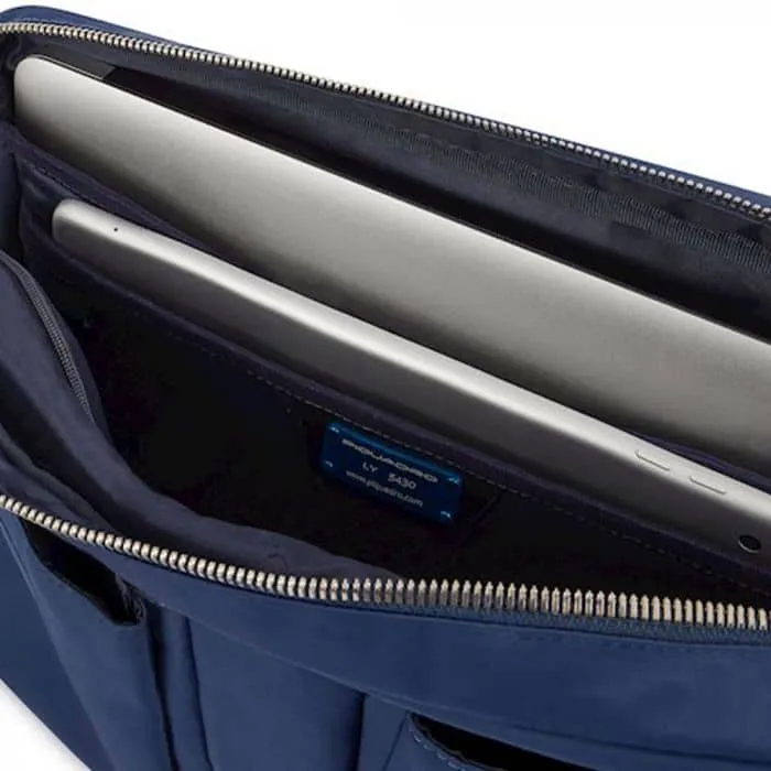 Messenger Porta Pc 14″ PIQUADRO in Tessuto Riciclato Nero Linea Ryan – CA5702RY