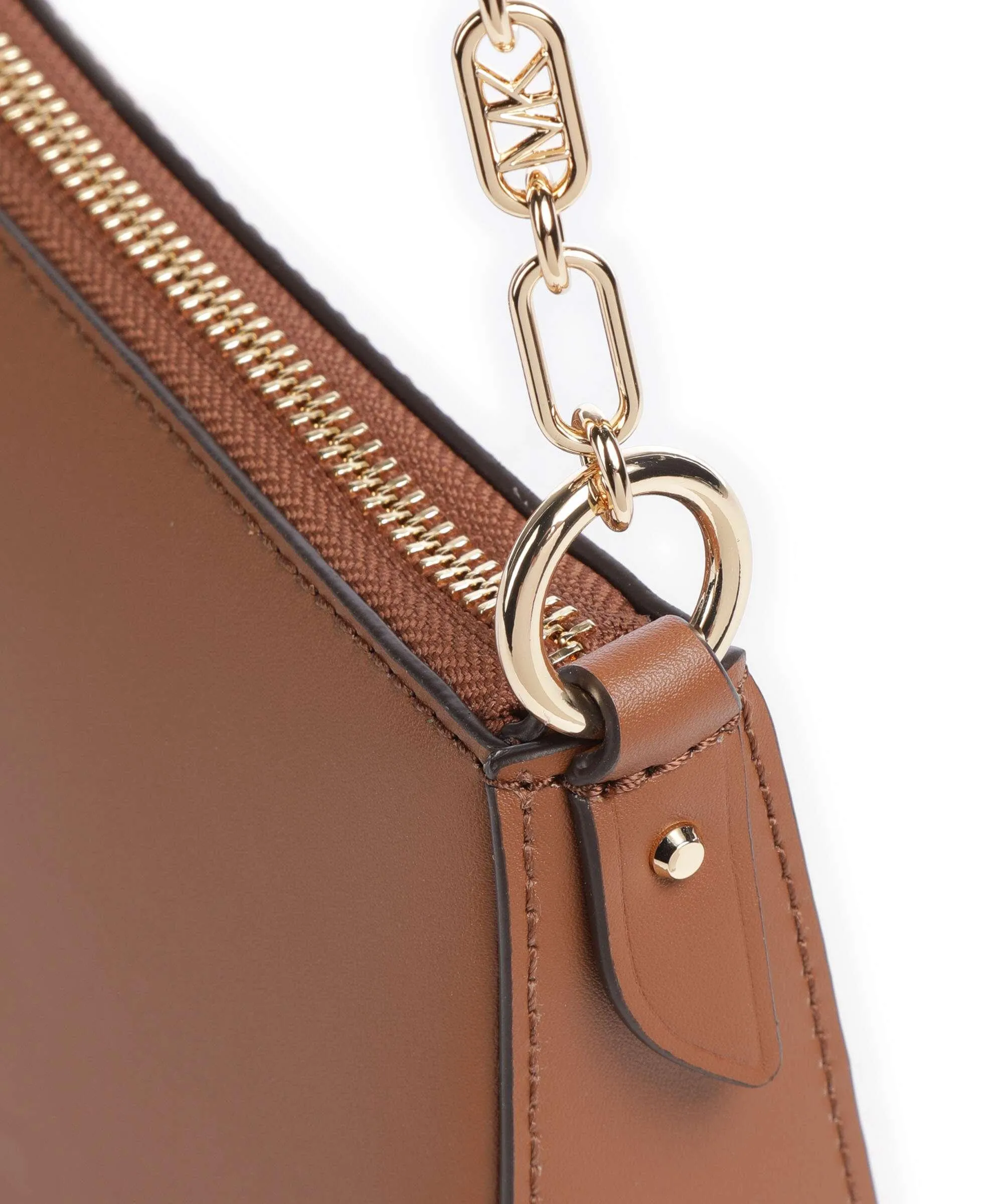  Michael Kors Empire Borsa a spalla pelle a grana fine marrone  
