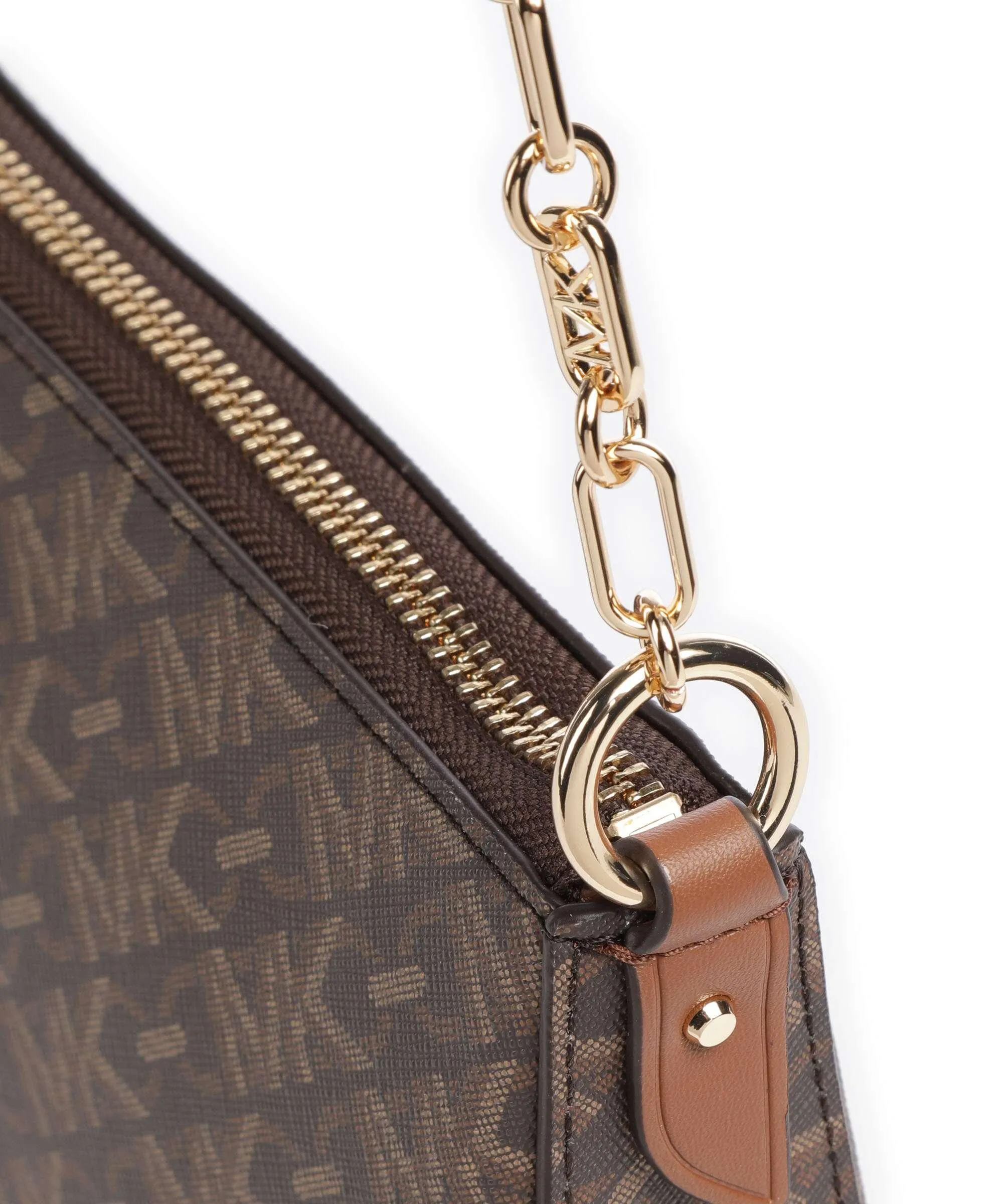  Michael Kors Empire Borsa a spalla tela marrone scuro  