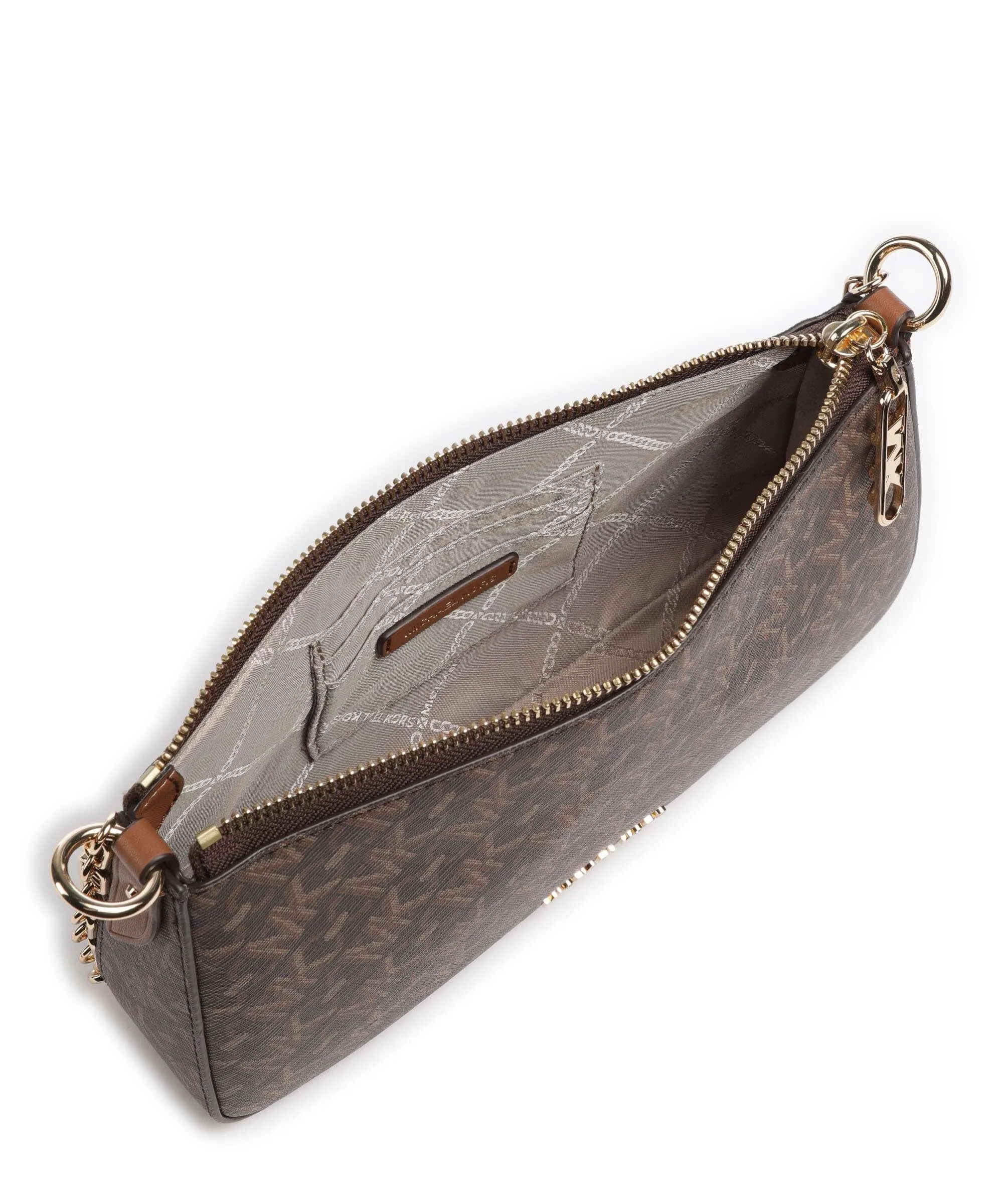  Michael Kors Empire Borsa a spalla tela marrone scuro  