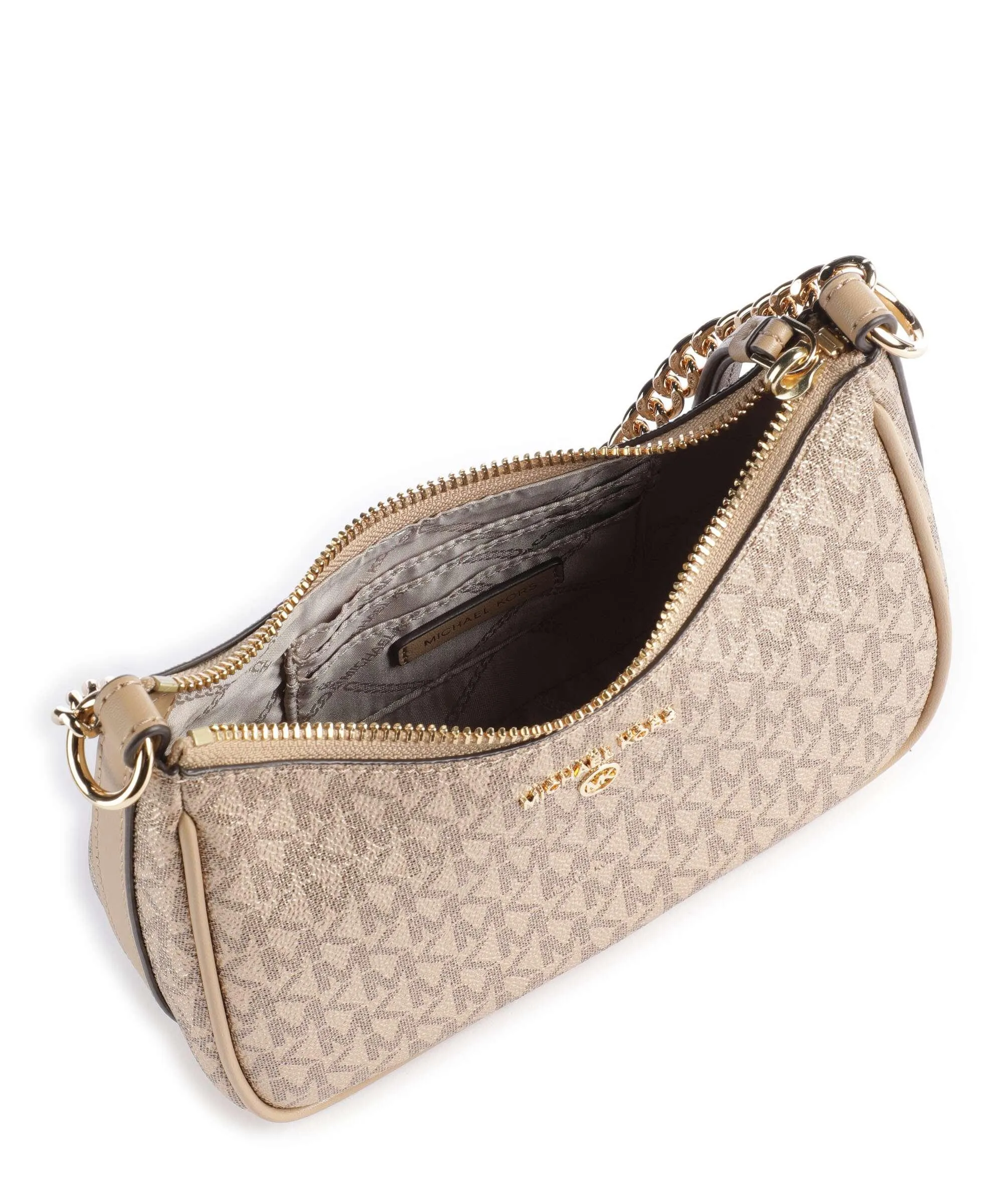  Michael Kors Jet Set Charm Borsa a spalla pelle granulata beige  