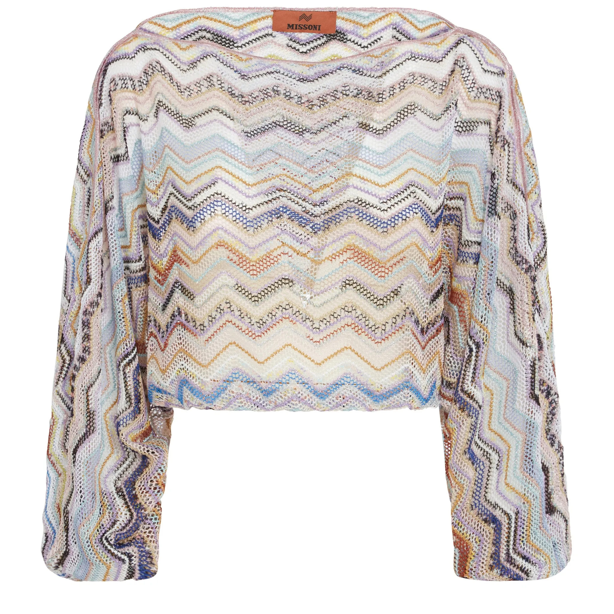 MISSONI  Maglia crop in tessuto multicolor