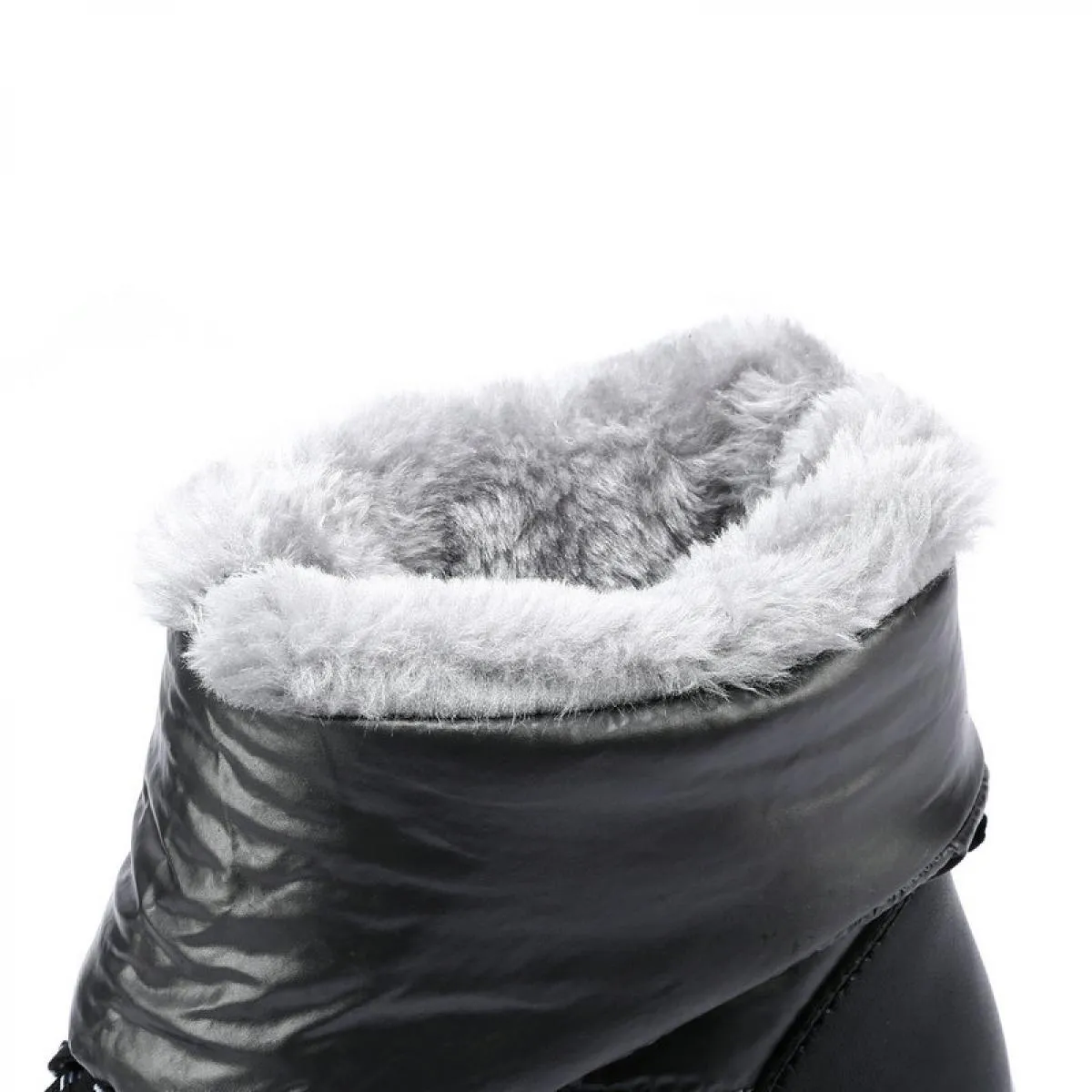 Moda Donna Stivaletti Inverno Caldo Donna Piumini Stivali da neve Piattaforme stringate Scarpe corte casual Scarpe basse da donn