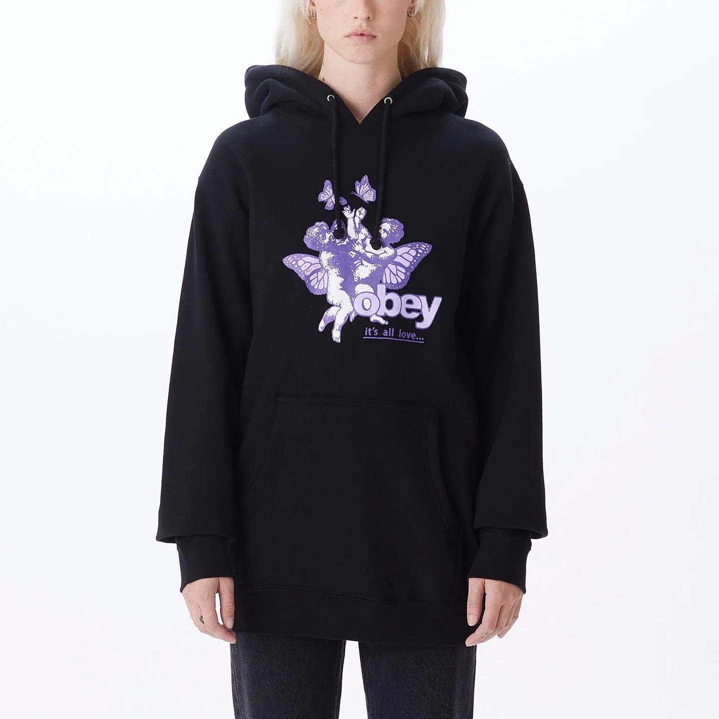 OBEY CHERUBS ITS ALL LOVE 2 BASIC HOODED FLEECE