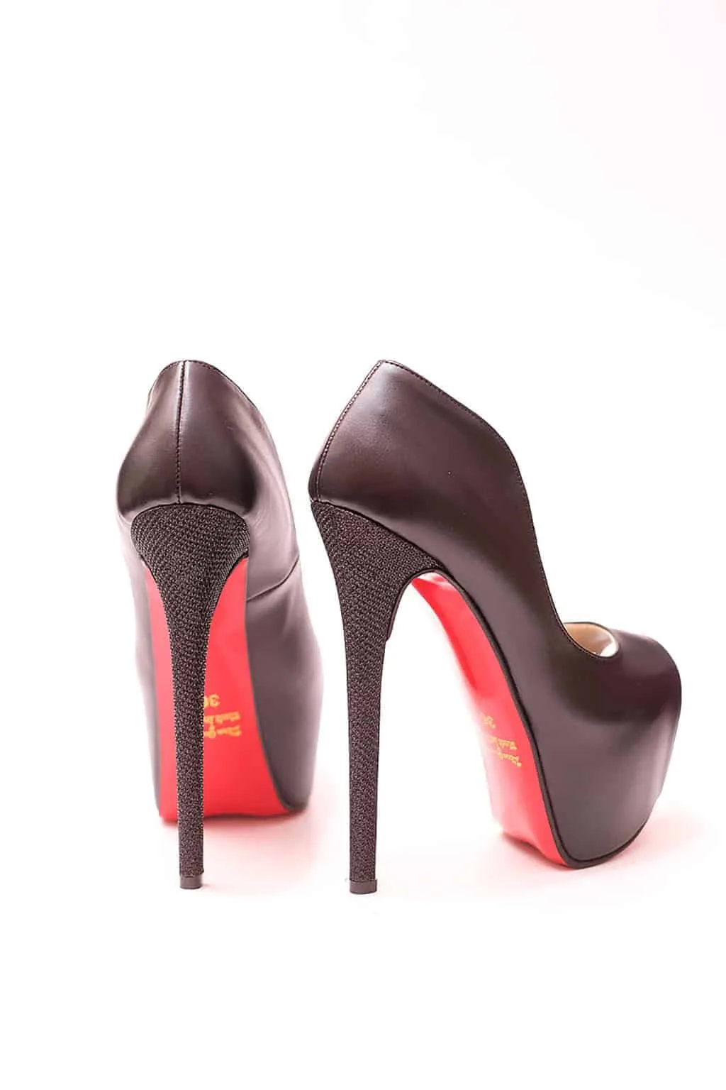 Open toe nera con tacco e plateau glitter