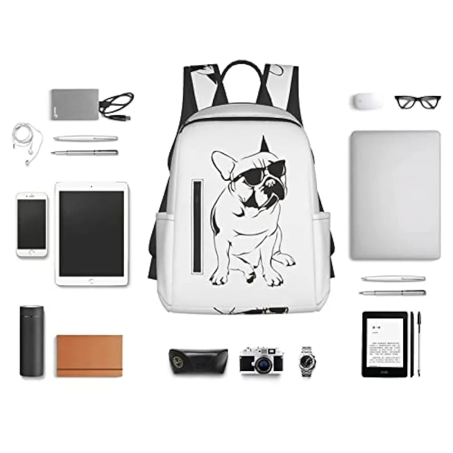OTRAHCSD Zaino, Bulldog francese Lightweigh zaino per uomini e donne, zaino casual per escursioni, campeggio, viaggi, all’aperto