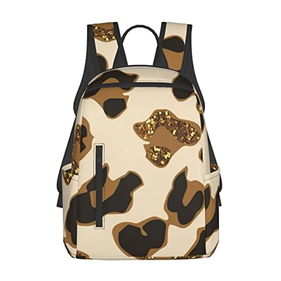 OTRAHCSD Zaino marrone leopardato Lightweigh per uomo donna, zaino casual per escursionismo, campeggio, viaggi, attività all’ape