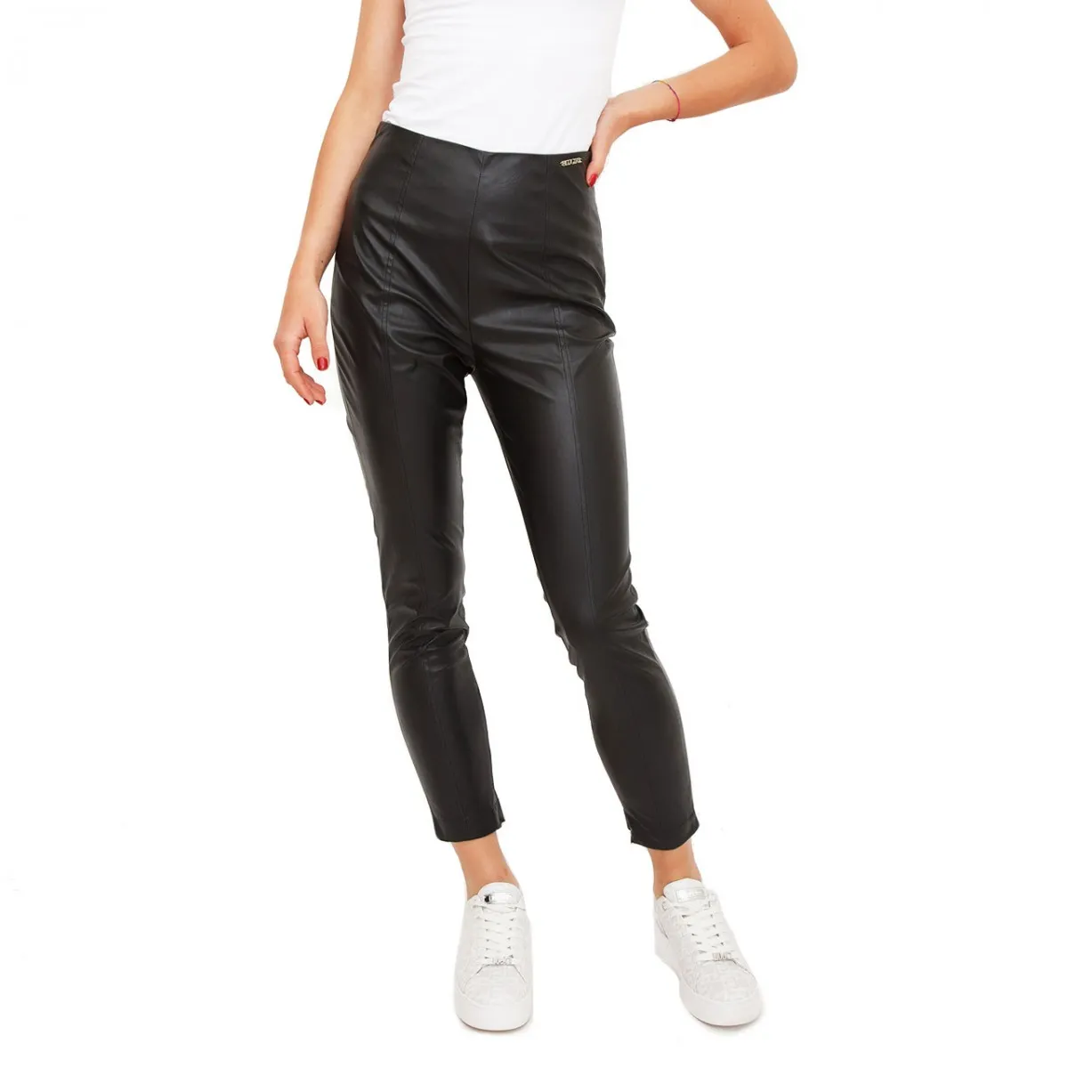 Pantalone In Pelle Eco, Nero