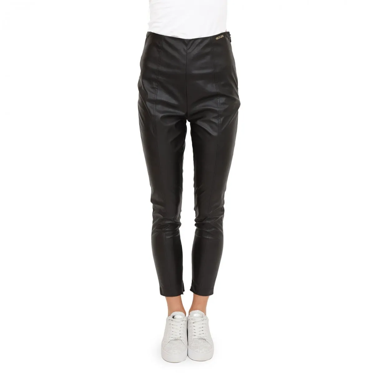Pantalone In Pelle Eco, Nero