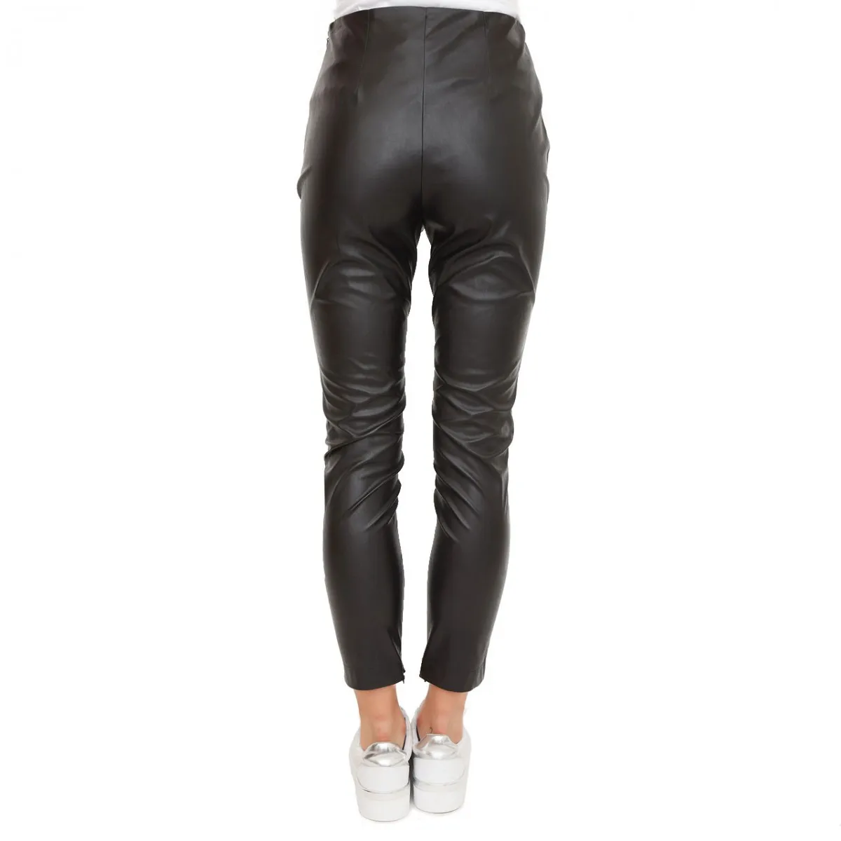 Pantalone In Pelle Eco, Nero